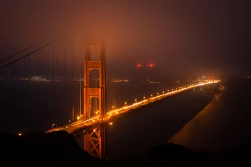 Printed kitchen splashbacks Golden Gate Bridge Golden Gate at Dusk