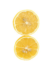 lemon cut into two parts