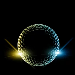 Fototapete Rund golf ball © Nokhoog