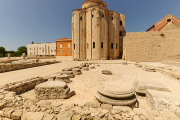 Zadar kościół św. Donata plac