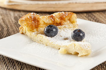 Homemade German Pancake with blueberries