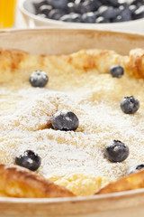 Homemade German Pancake with blueberries