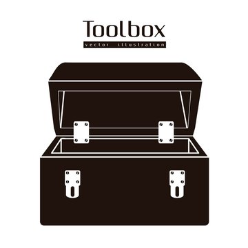 silhouette of a tool box