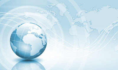 Image of light blue planet Earth