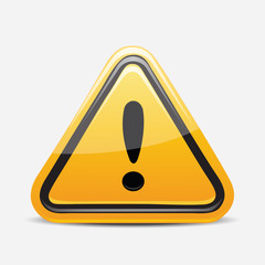 Triangular warning sign