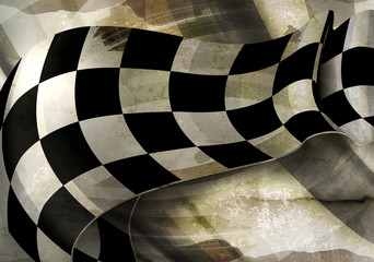 Background Horizontal Checkered, old-style vector