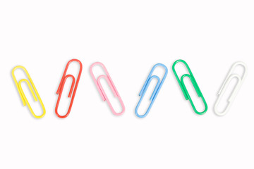 5 colorful paper clips