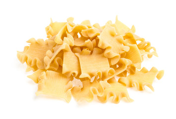 Raw yellow Italian pasta