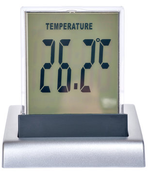 digital watch with the thermometer