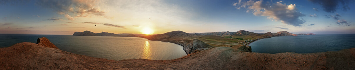 A panoramic view from Cape Chameleon. Crimea.