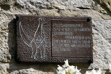 Iguanodon-Spuren in Bückeburg