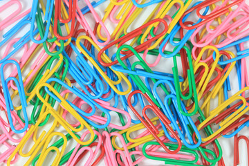 closed-up paper clips background