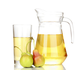 duchess drink with pears isolated on white.