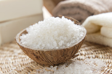 Aromatic spa set with sea salt and soap