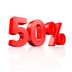 50% Rabatt - 3D Schrift