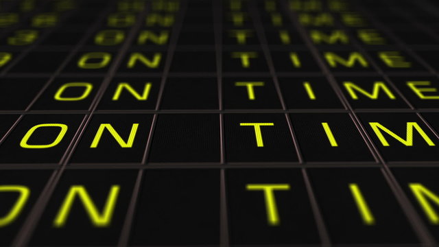 International Airport Timetable Illustration animation