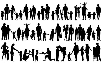 Vector Family Silhouettes