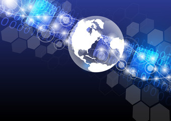 global technology abstract background design