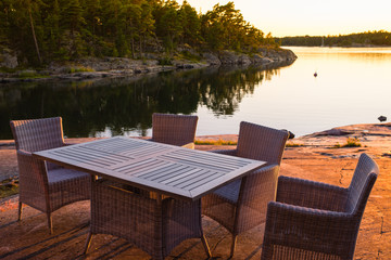 Fototapeta premium Garden furniture