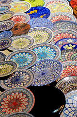 Handmade Tunisian decorated plates