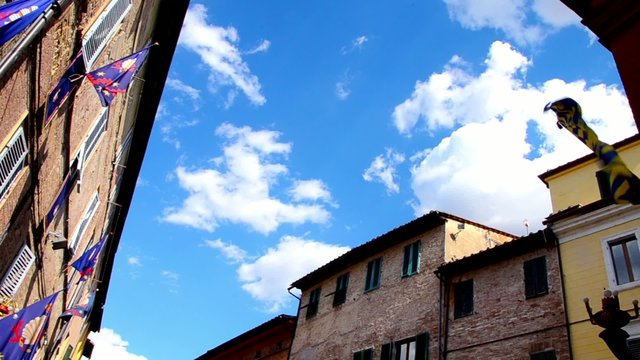 Siena contrada e bandiere