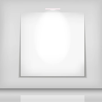 white picture background with lights
