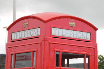 Fototapeta premium Eine Telefonzelle in Schottland