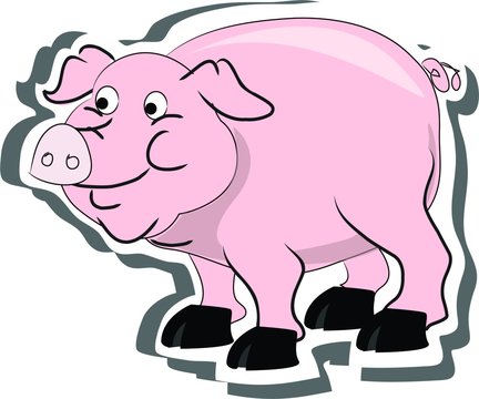 Векторный свиньи, живущие на ферме