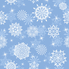 seamless snowflakes background