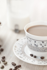 Close-up of a delicious cup of coffee