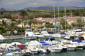 Fototapeta na wymiar Gran Canaria, Jachthafen von Pasito Blanco.