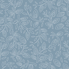 Stylized twigs seamless pattern