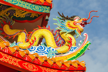 Chinese dragon in Kuan Im Shrine
