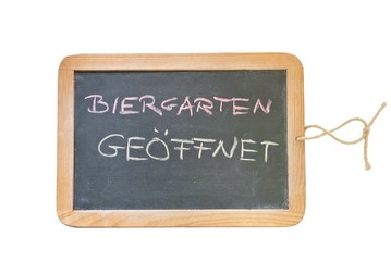 Schiefertafel mit Aufschrift 