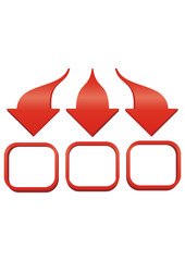 Arrow sale sticker. Vector illustration.