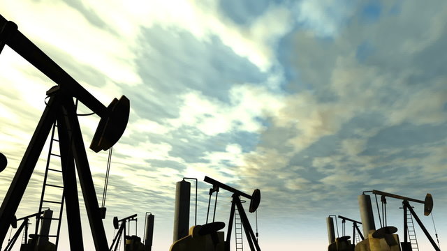 Oil Field in Texas 3D animation