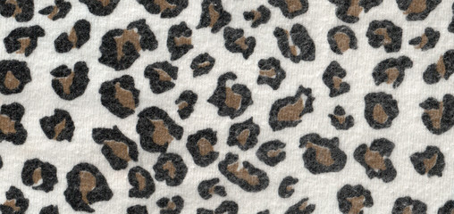 Leopard wool fabric