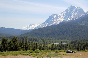 Great Mountain Landscape in a Sunny Spring Day