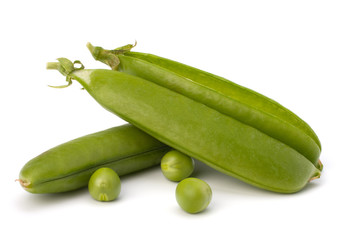 Fresh green pea pod