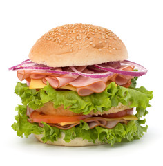 Junk food hamburger