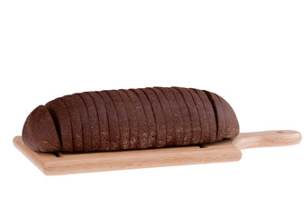 rye bread isolated on white background
