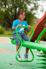 Obraz premium Portrait of a cute african american little boy