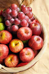 Mixed fruits in the basket