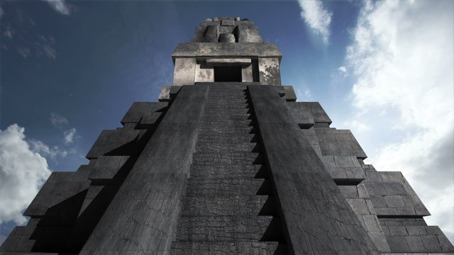 3D Maya Pyramid Clouds Timelapse