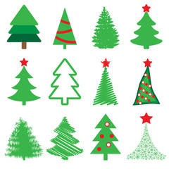 collection of vector spruce