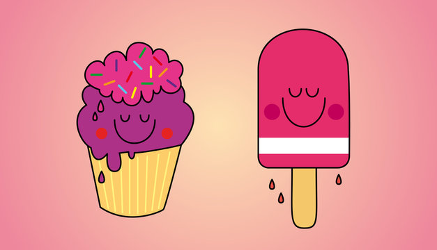 Ice-cream + Ice lolly