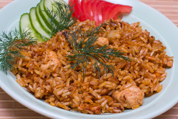 Chicken curry with rice