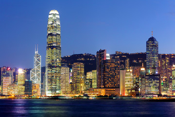 Fototapeta na wymiar Hong Kong Skyline at night