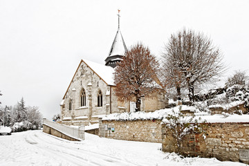 Giverny (Fr), Eglise Ste Radegonde,  dec 2010