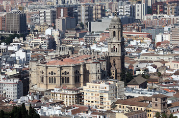Fototapeta na wymiar The Cathedral of Malaga, Andalusia Spain